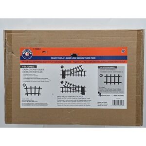Lionel Ready-to-Play 12-Piece Inner Loop Black Plastic Track Pack *New*